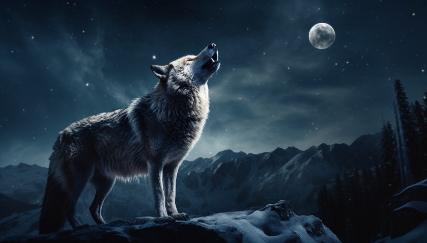 Spiritual Meaning of Wolf Howling at the Moon