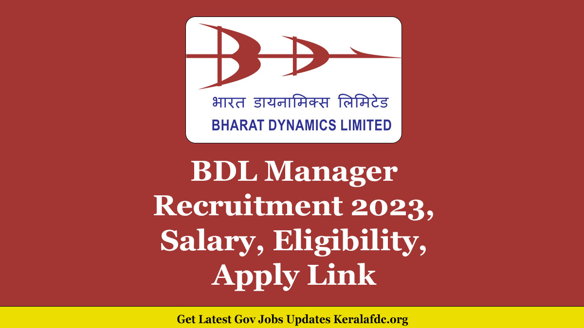 BDL Manager Recruitment