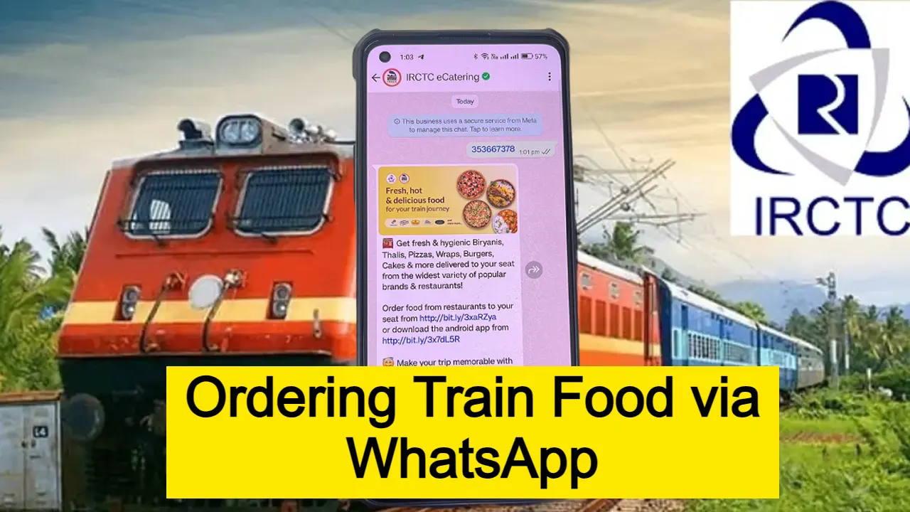 Ordering Train Food via WhatsApp