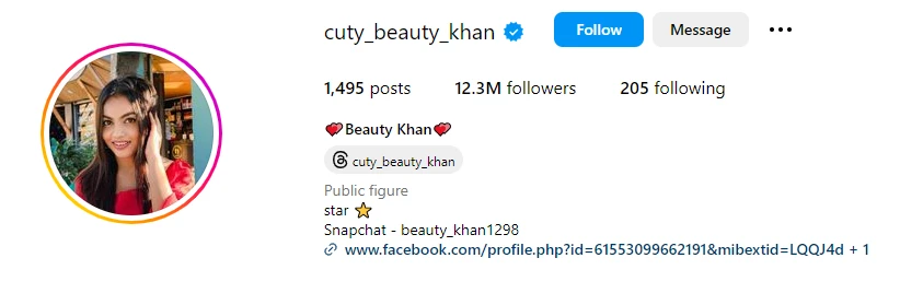 Beauty Khan Instagram